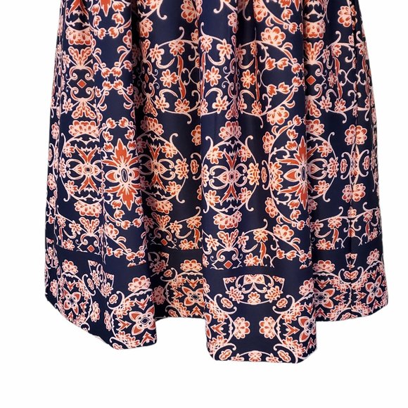 VINCE CAMUTO Pink and Blue Fit and Flare Scuba Dress   Size 6 - Picture 5 of 11